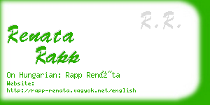 renata rapp business card